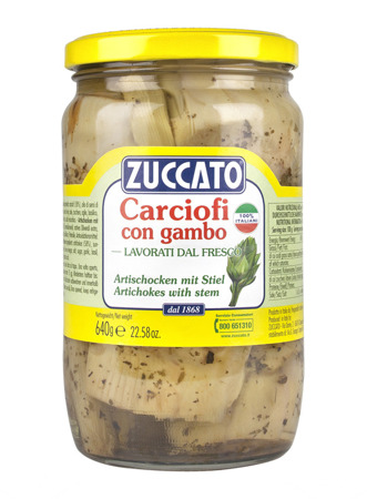 Zuccato Carciofi con Gambo - karczochy z trzonem 640g