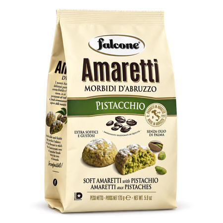 Falcone Amaretti Pistacchio - miękkie ciasteczka pistacjowe 170g
