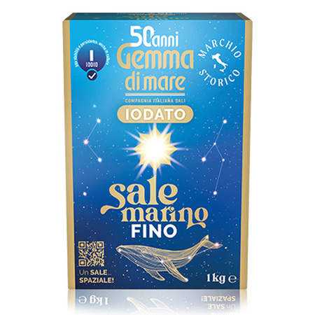 Gemma di Mare Sale Marino Iodato Fino - sól morska jodowana drobnoziarnista 1000g