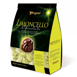Vergani Praline Limoncello - włoskie praliny z ciemnej czekolady z kremem o smaku limoncello 100g