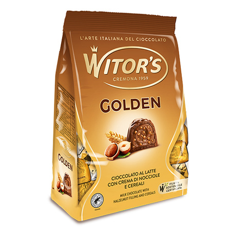 Witor’s Praline Golden - praliny z nadzieniem orzechowym i chrupiącymi płatkami 200g