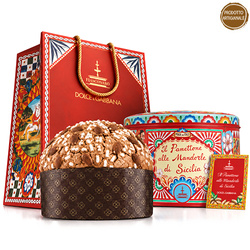 Fiasconaro Dolce&Gabbana Panettone alle Mandorle - włoska babka z sycylijskimi migdałami w kolekcjonerskiej puszce 1kg