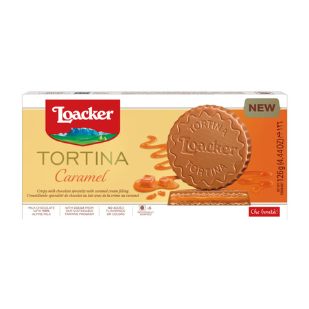 Loacker Tortina Caramel - wafelki z nadzieniem karmelowym 126g