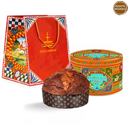 Fiasconaro Dolce&Gabbana Panettone Agrumi e Zafferano - włoska babka z cytrusami i szafranem w kolekcjonerskiej puszce 500g