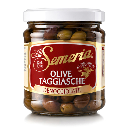 Fratelli Semeria Olive Taggiasche Denocciolate - włoskie oliwki bez pestki 180g
