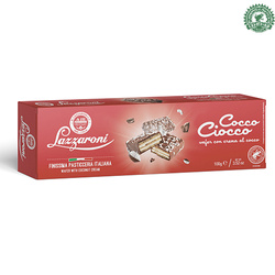 Lazzaroni Coccociocco - włoskie wafelki z kremem kokosowym w mlecznej czekoladzie 100g