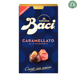 Perugina Baci Caramellato - włoskie pralinki karmelowe z nadzieniem gianduia i migdałami 200g