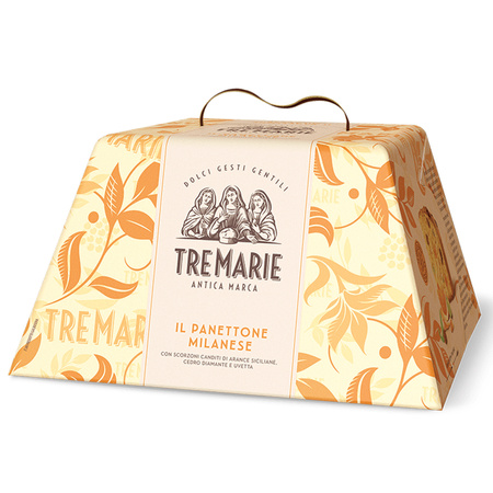 Tre Marie Panettone Milanese - włoska babka z rodzynkami i skórką pomarańczy 750g