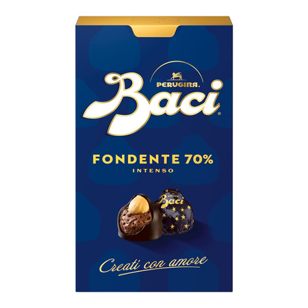Perugina Baci Fondente 70% - pralinki w ciemnej czekoladzie z orzechami laskowymi 200g