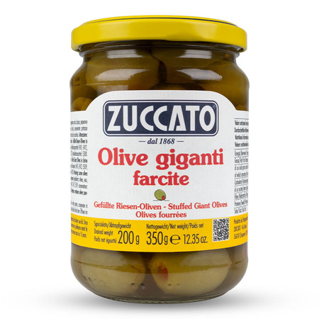 Zuccato Olive Giganti Farcite - oliwki nadziewane papryką 350g