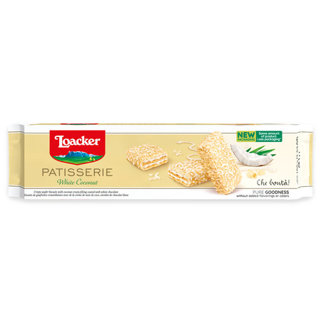 Loacker Coconut White - wafle kokosowe w białej czekoladzie 100g