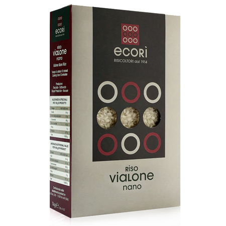 Ecori Riso Vialone Nano - certyfikowany włoski ryż do risotto i zup 1kg