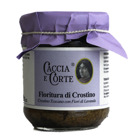 Caccia e Corte Fioritura di Crostino - pasztet z wątróbek z dodatkiem oleju kwiatów lawendy 180g