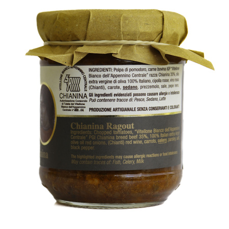 Caccia e Corte Ragù di Chianina - toskański sos z mięsa krów rasy Chianina 180g