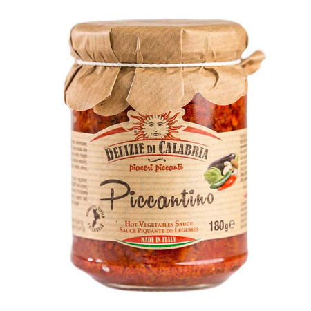 Delizie di Calabria Piccantino - ostra salsa warzywna z kalabryjską papryczką chili 180g