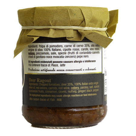 Caccia e Corte Ragù di Cervo - toskański sos z jelenia 180g