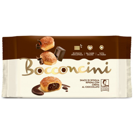Matilde Vicenzi Bocconcini Cioccolato - kruche ciastka z nadzieniem czekoladowym 100g