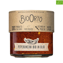 BioOrto Peperoncini Bio - włoskie siekane ostre papryczki w oliwie 175g