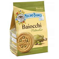 Mulino Bianco Baiocchi Pistacchio - włoskie ciastka z kremem pistacjowym 240g