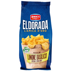 Amica Eldorada Limone e Basilico - włoskie chipsy bazyliowo-cytrynowe 130g