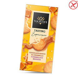 Vanini Cioccolato Caramello e Biscotto - biała czekolada z karmelem i kawałkami ciastek 75g