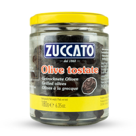 Zuccato Olive Tostate - oliwki czarne opiekane 180g