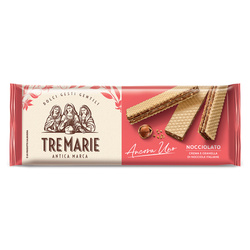 Tre Marie AncoraUno Nocciolato - wafelki z kremem orzechowym i kawałkami orzechów laskowych 140g