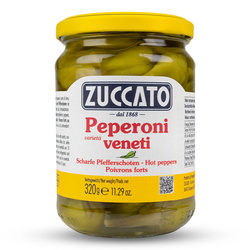 Zuccato Peperoni Veneti - papryczki zielone pikantne 320g