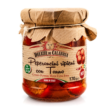 Delizie di Calabria Peperoncini con Tonno - papryczki nadziewane tuńczykiem 170g