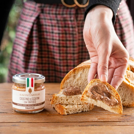 Savini Tartufi Crostino di Fegatini con Tartufo - włoski pasztet z wątróbki drobiowej z truflami 90g