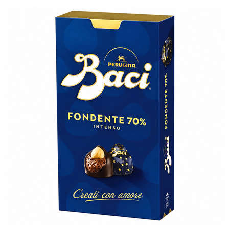 Perugina Baci Fondente 70% - pralinki w ciemnej czekoladzie z orzechami laskowymi 200g