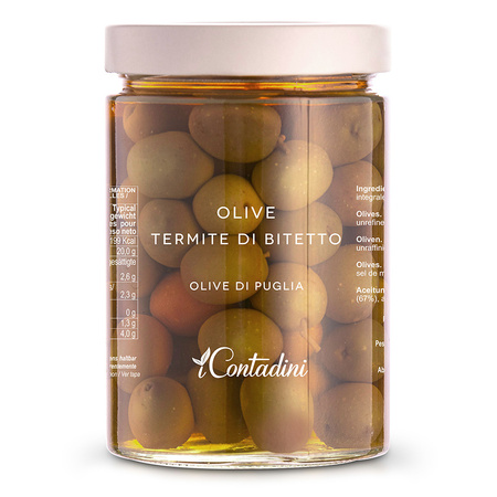 iContadini Olive Termite di Bitetto - apulijskie oliwki z pestką 550g