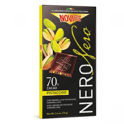 Novi Nero - czekolada gorzka z kawałkami pistacji 75g