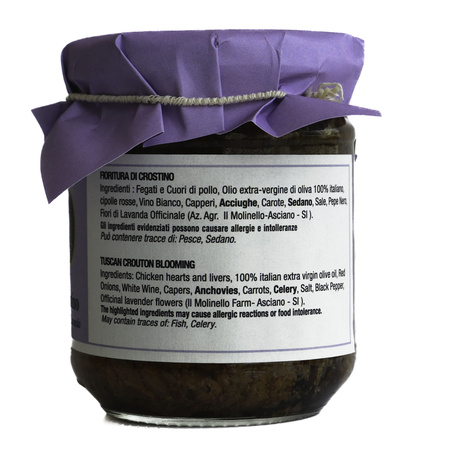 Caccia e Corte Fioritura di Crostino - pasztet z wątróbek z dodatkiem oleju kwiatów lawendy 180g