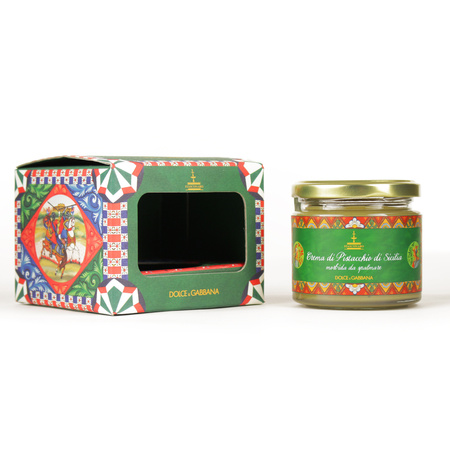 Fiasconaro Dolce&Gabbana - słodki sycylijski krem pistacjowy w ozdobnym pudełku D&G 200g