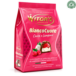 Witor’s Praline Bianco Cuore Cocco e Lampone - włoskie praliny z nadzieniem kokosowo-malinowym 200g