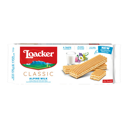 Loacker Milk - wafelki z kremem mlecznym 175g