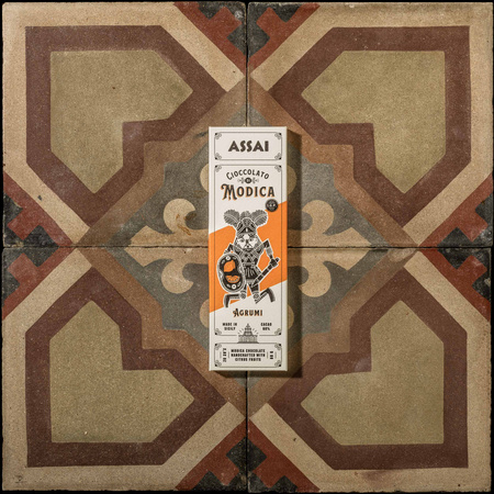 Assai Cioccolato di Modica IGP Agrumi - czekolada gorzka z kawałkami cytrusów 80g