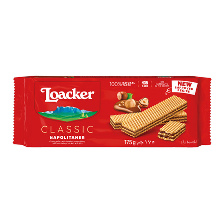 Loacker Napolitaner - wafelki z kremem orzechowym 175g