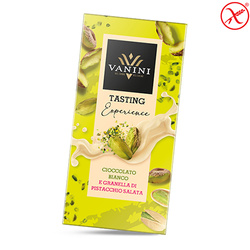 Vanini Cioccolato Pistacchio - biała czekolada z solonymi pistacjami 75g