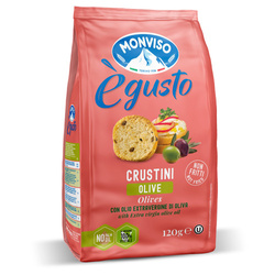 Monviso Crustini Olive - włoskie grzanki z oliwą i oliwkami 120g