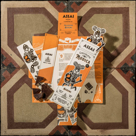 Assai Cioccolato di Modica IGP Agrumi - czekolada gorzka z kawałkami cytrusów 80g