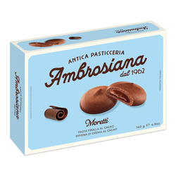 Ambrosiana Moretti - włoskie ciasteczka z nadzieniem kakaowym 140g