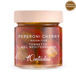 iContadini Peperoni Cherry con Tonno - włoskie papryczki cherry nadziewane tuńczykiem 230g