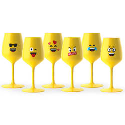 958 Santero Emoji - komplet 6 kieliszków do wina