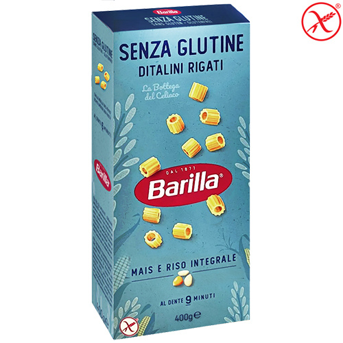 Barilla Ditalini Rigati senza glutine - makaron bezglutenowy 400g