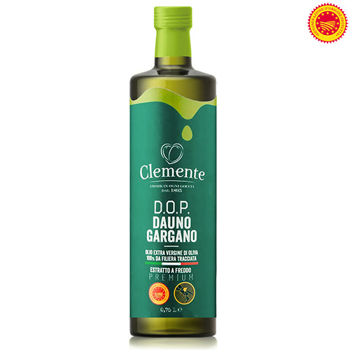 Clemente Olio Dauno Gargano DOP - niefiltrowana oliwa z oliwek extra vergine 100% Italiano 750ml