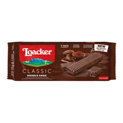 Loacker Double Choc - podwójnie czekoladowe wafelki przekładane kremem kakaowym 175g