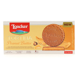 Loacker Tortina Peanut Butter - wafelki z nadzieniem z masła orzechowego 126g