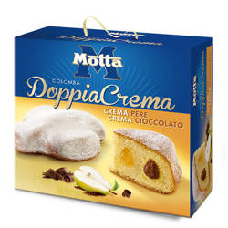 Motta La Colomba DoppiaCrema - włoska babka z nadzieniem gruszkowym i czekoladowym 700g
